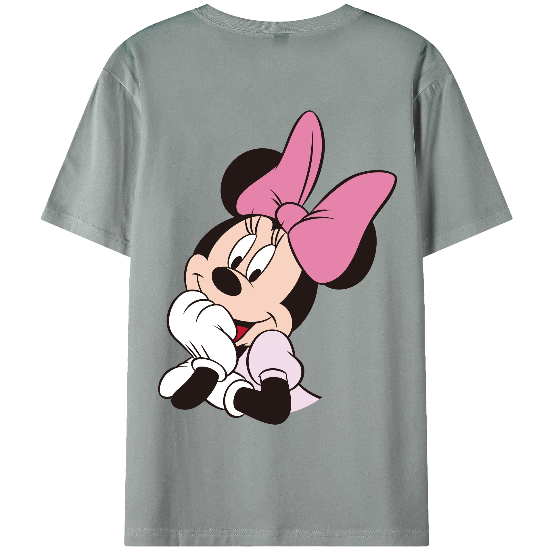 ミッキーマウス Mickey Mouse 綿100％ メンズ半袖Tシャツ（バックプリント） 通気性